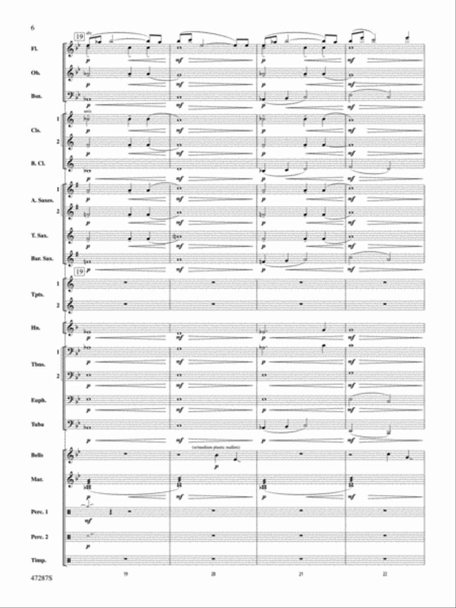 Where Morning Dawns, Where Evening Fades: Score Concert Band scores gallery preview page 6