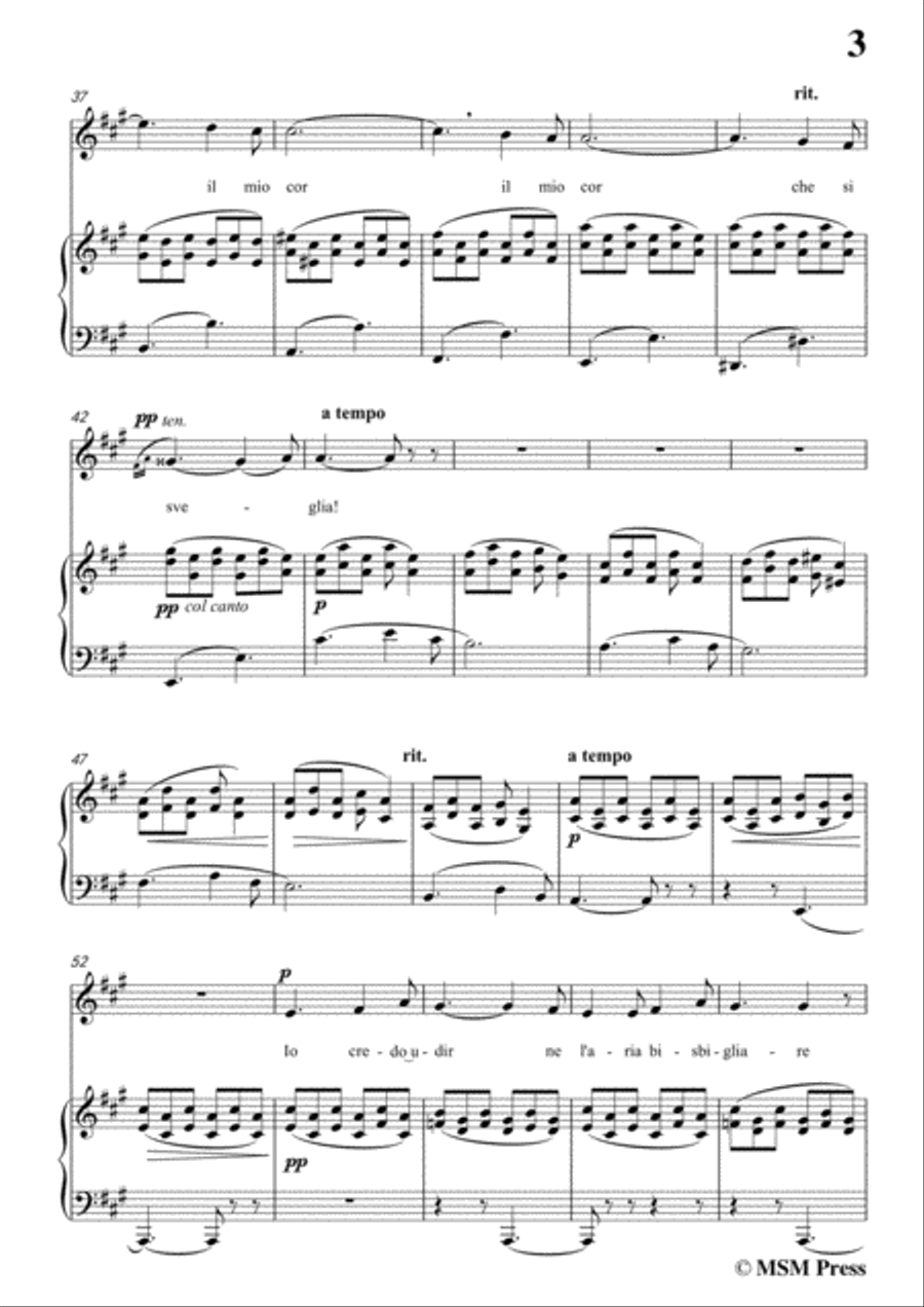 Tosti-Arcano! In A Major,for voice and piano Voice Solo scores gallery preview page 5