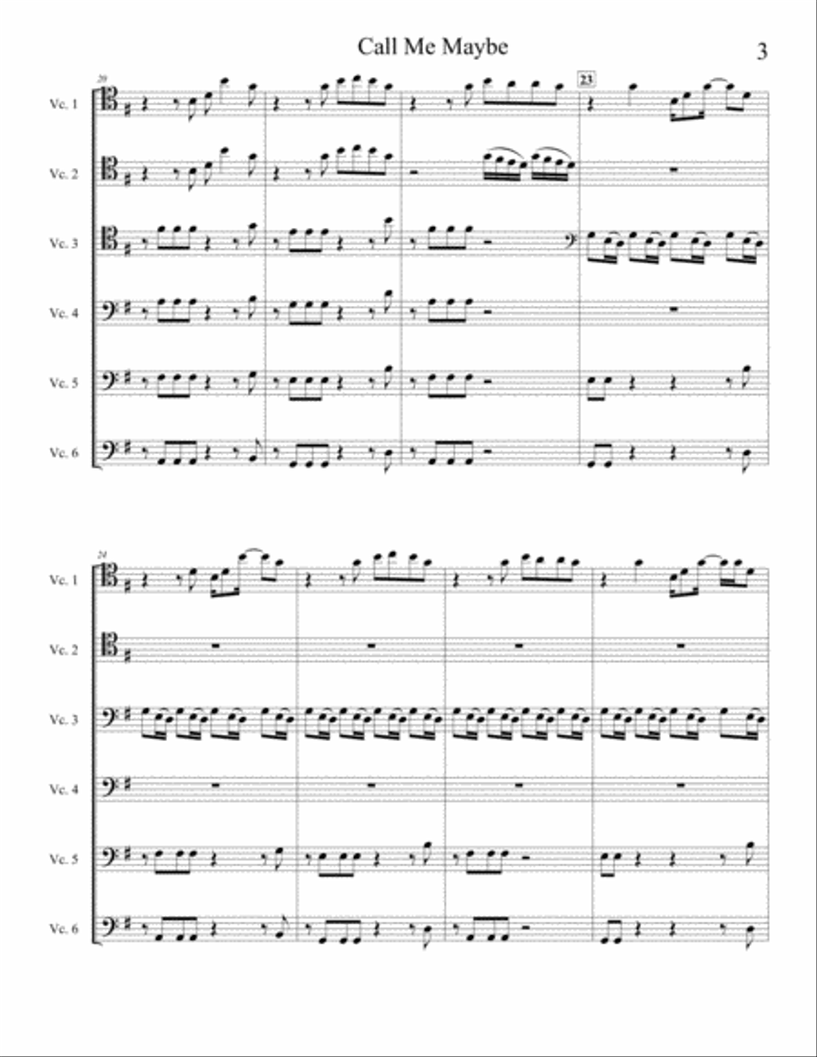 Call Me Maybe Large Ensemble scores gallery preview page 3