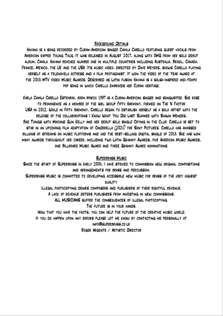 Havana Euphonium scores gallery preview page 2