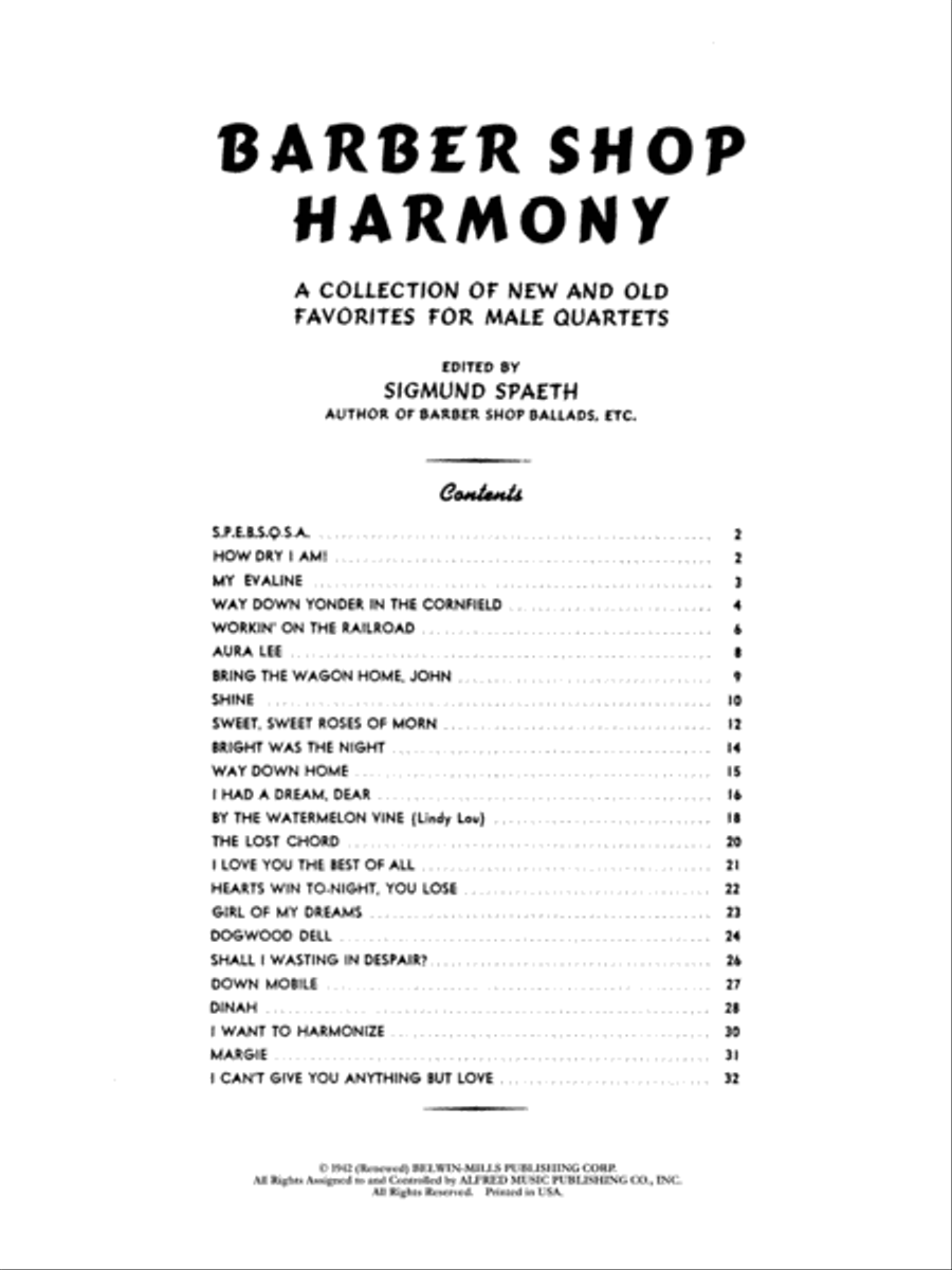 Barber Shop Harmony A Cappella scores gallery preview page 5
