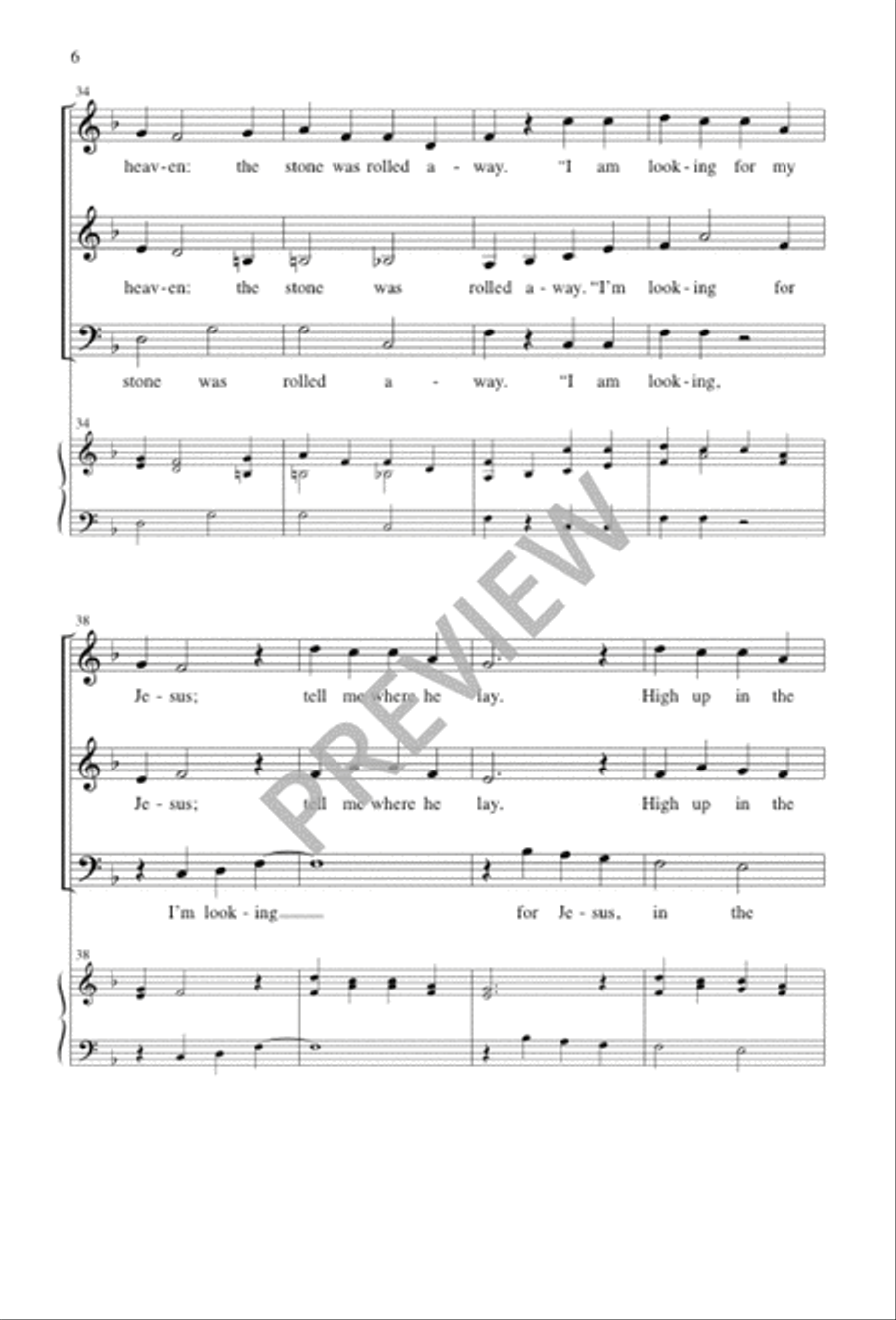 The Angel Rolled the Stone Away 3-Part scores gallery preview page 7