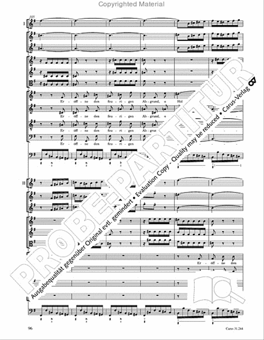 St. Matthew Passion (Matthaus-Passion) 4-Part scores gallery preview page 98