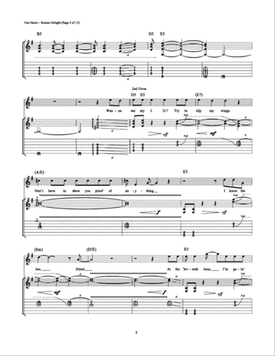 Romeo Delight Romeo Delight Electric Guitar scores gallery preview page 5