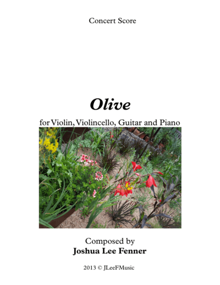 Olive for Violin, Violincello, Guitar and Piano Piano Trio scores gallery preview page 1