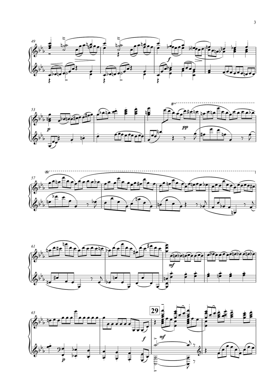 Rachmaninoff Piano Concerto No. 2 Op. 18 Concert Transcription for Solo Piano (Third Movement) Piano Solo scores gallery preview page 4