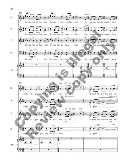 La remontée des cendres (Piano/Vocal Rehearsal Score)