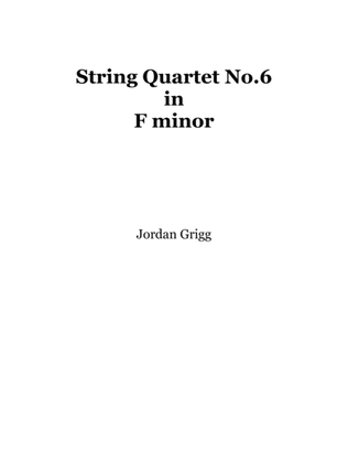 Book cover for String Quartet No.6 in F minor