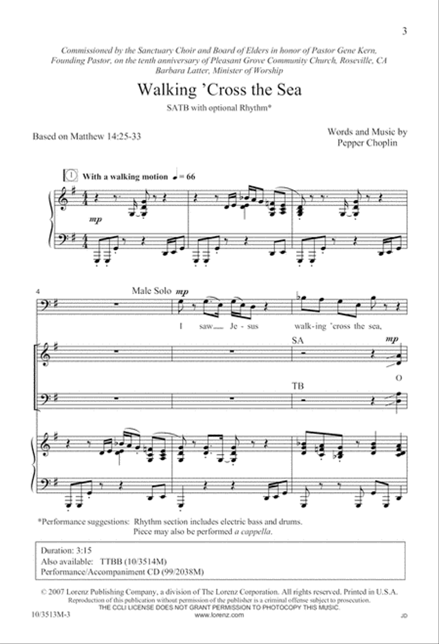 Walking 'Cross the Sea 4-Part scores gallery preview page 3