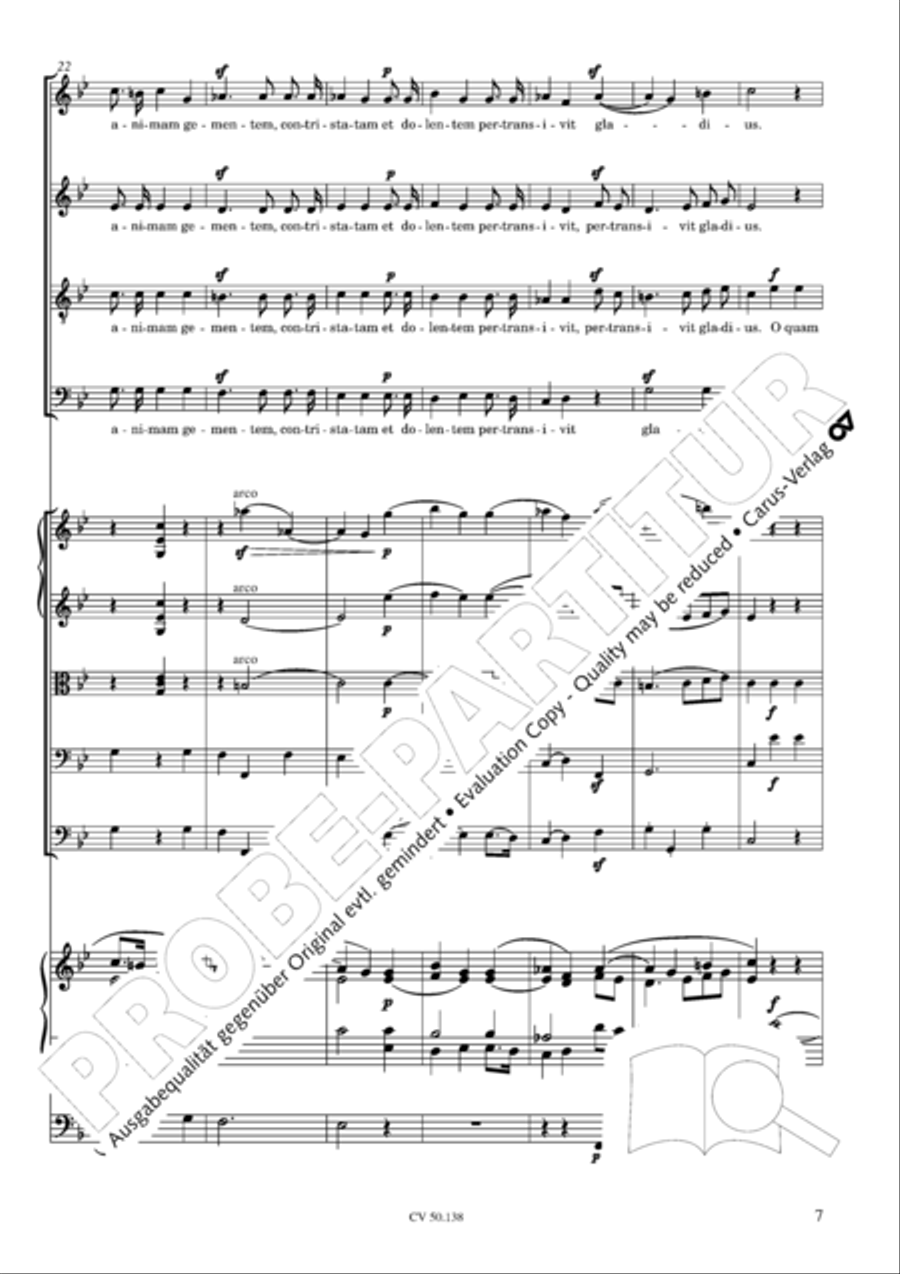 Stabat Mater in G minor 4-Part scores gallery preview page 8