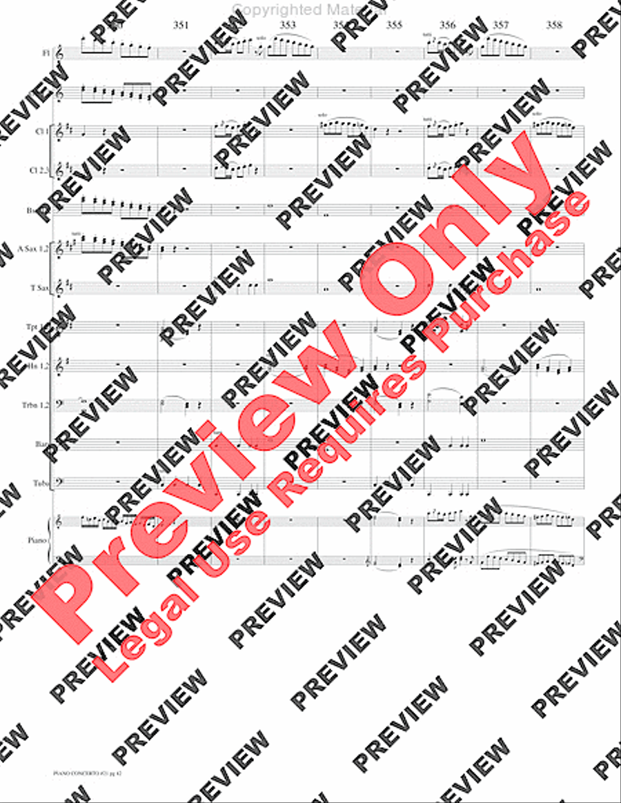 Piano Concerto No. 21, K. 467 (Movement I) Concert Band scores gallery preview page 45