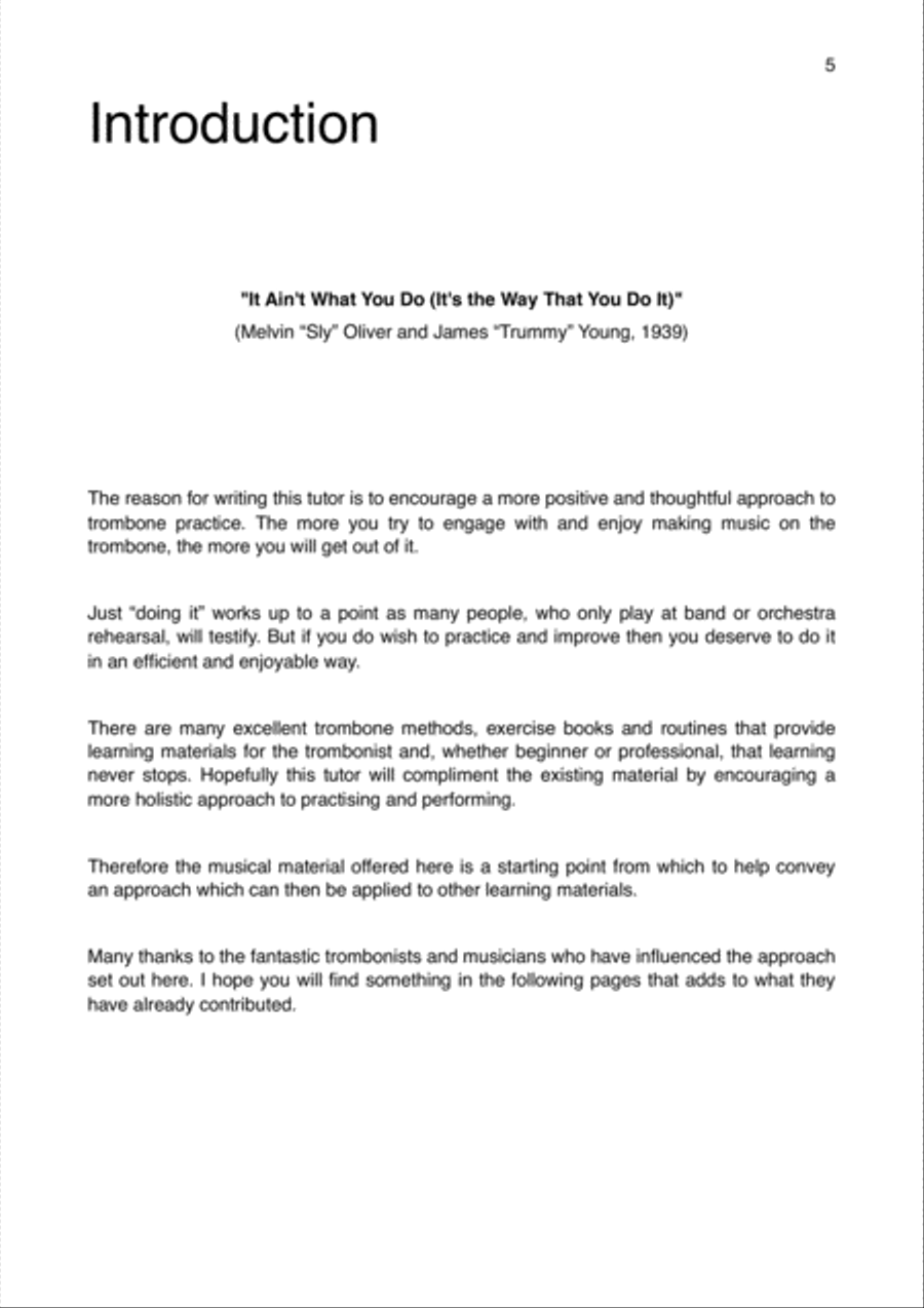 Zen and the Art of the Trombone Treble Clef Trombone Solo scores gallery preview page 5