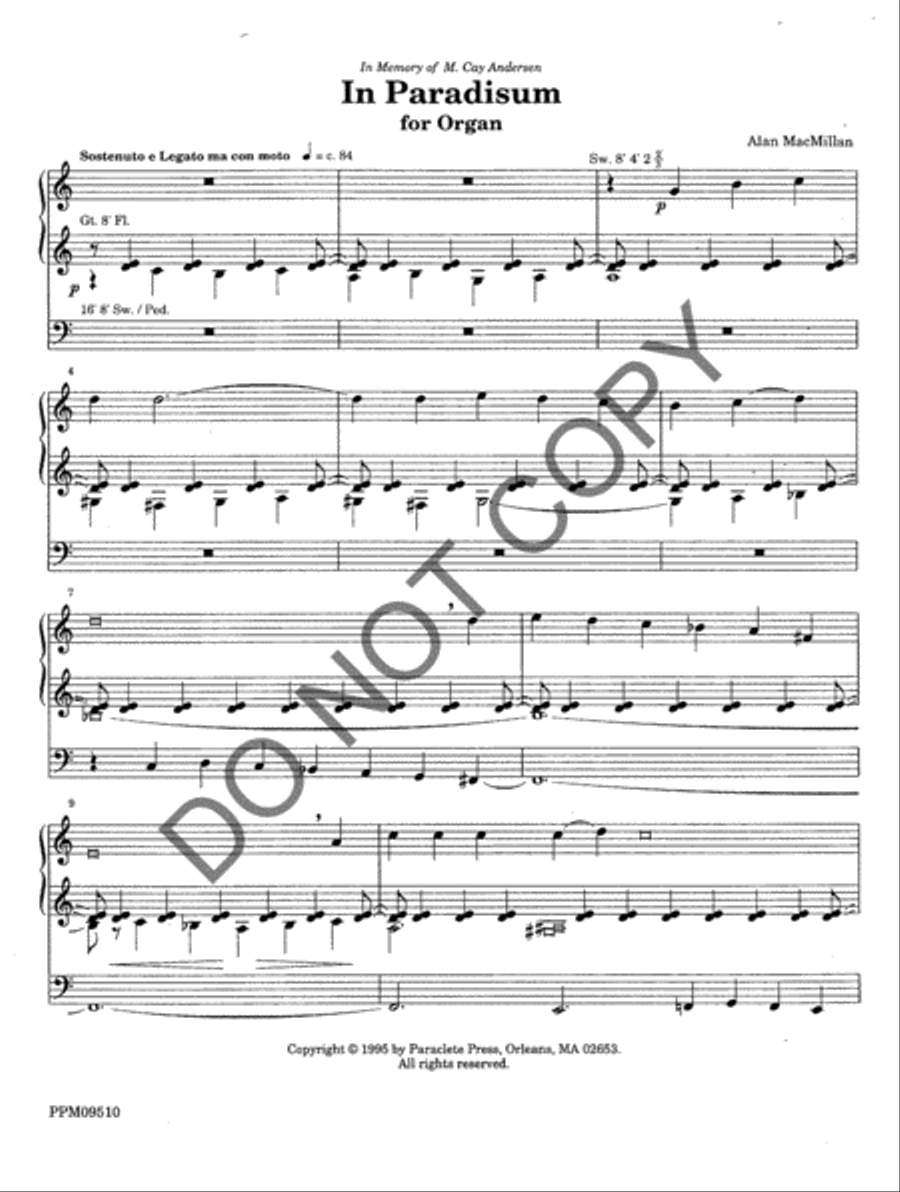 In Paradisum Organ scores gallery preview page 4