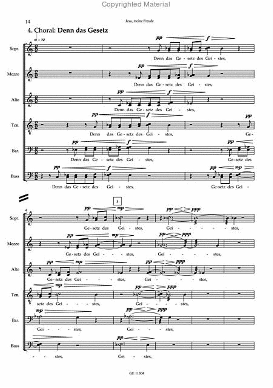 Jesu, meine Freude Choir scores gallery preview page 6