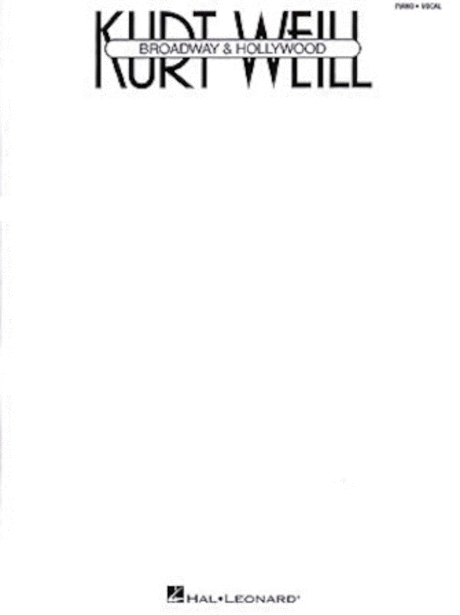 Kurt Weill - Broadway & Hollywood Piano, Vocal, Guitar scores gallery preview page 1