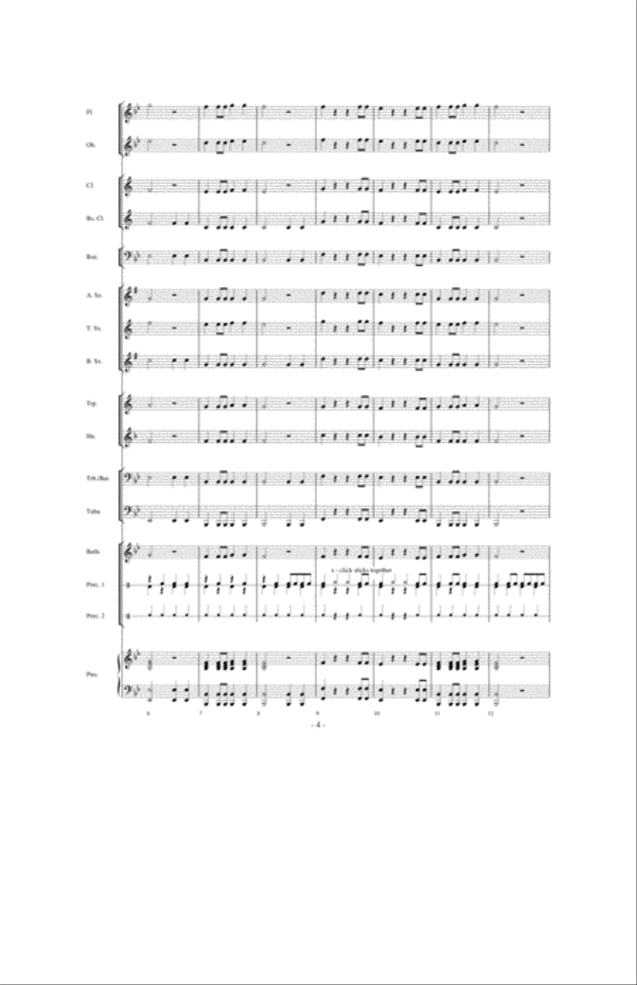 The Blues! Concert Band scores gallery preview page 3