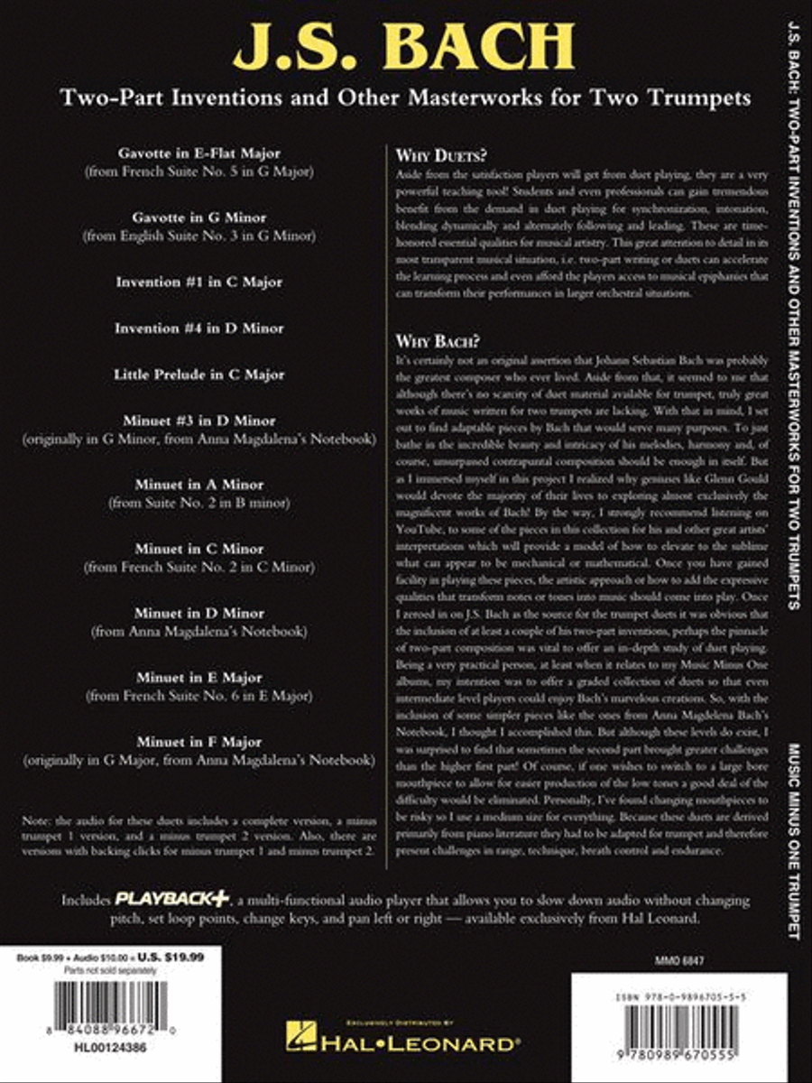 Johann Sebastian Bach: Two-Part Inventions for Two Trumpets Trumpet Duet scores gallery preview page 7