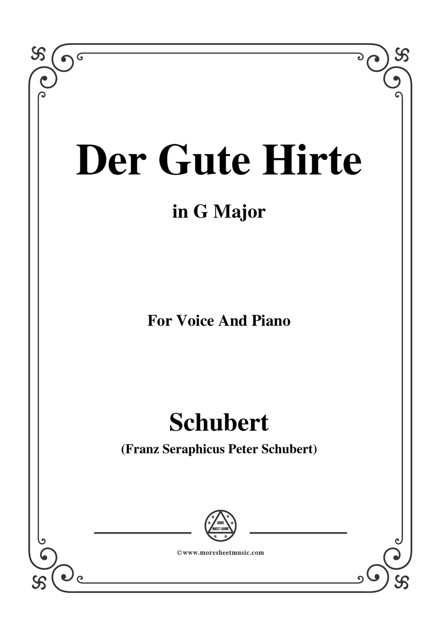 Schubert-Der Gute Hirte,in G Major,for Voice&Piano