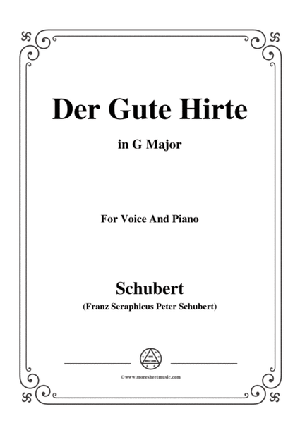 Schubert-Der Gute Hirte,in G Major,for Voice&Piano image number null