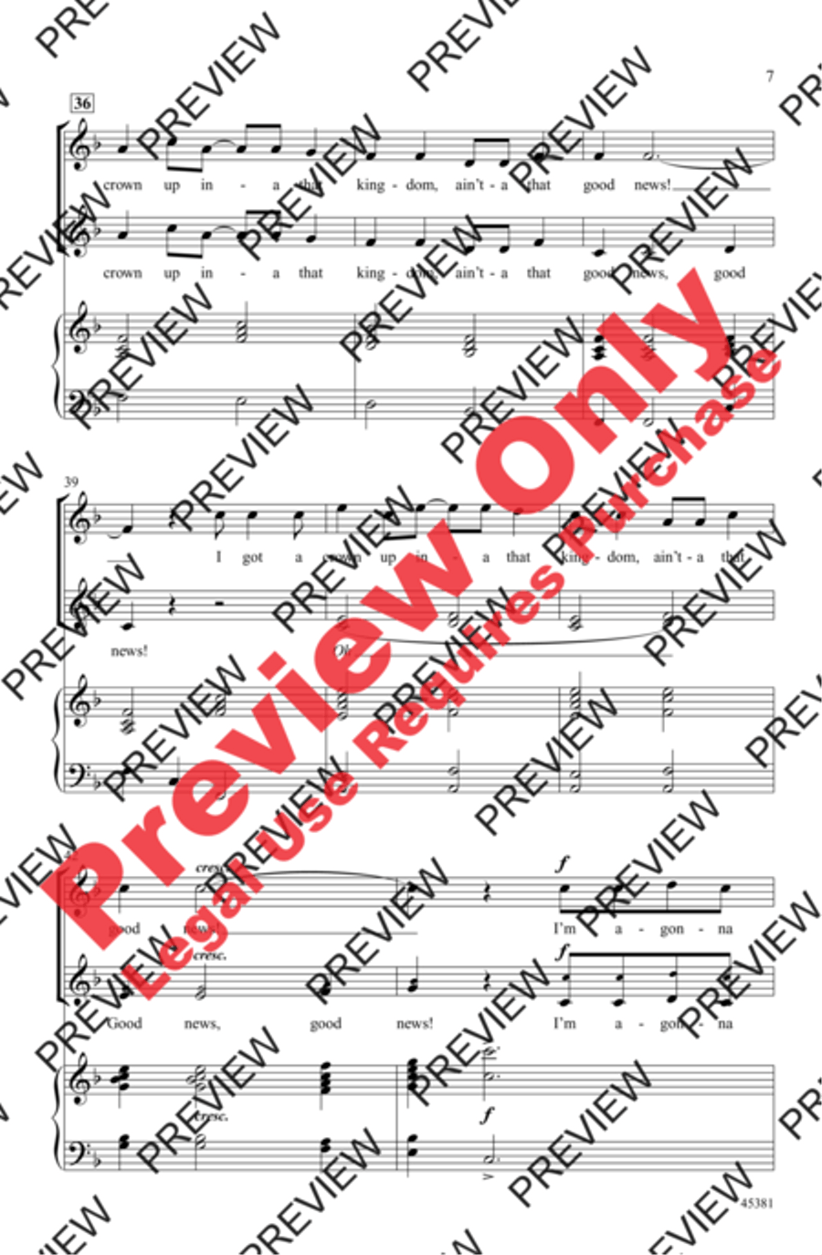 Ain't-a That Good, Good News! 2-Part scores gallery preview page 7