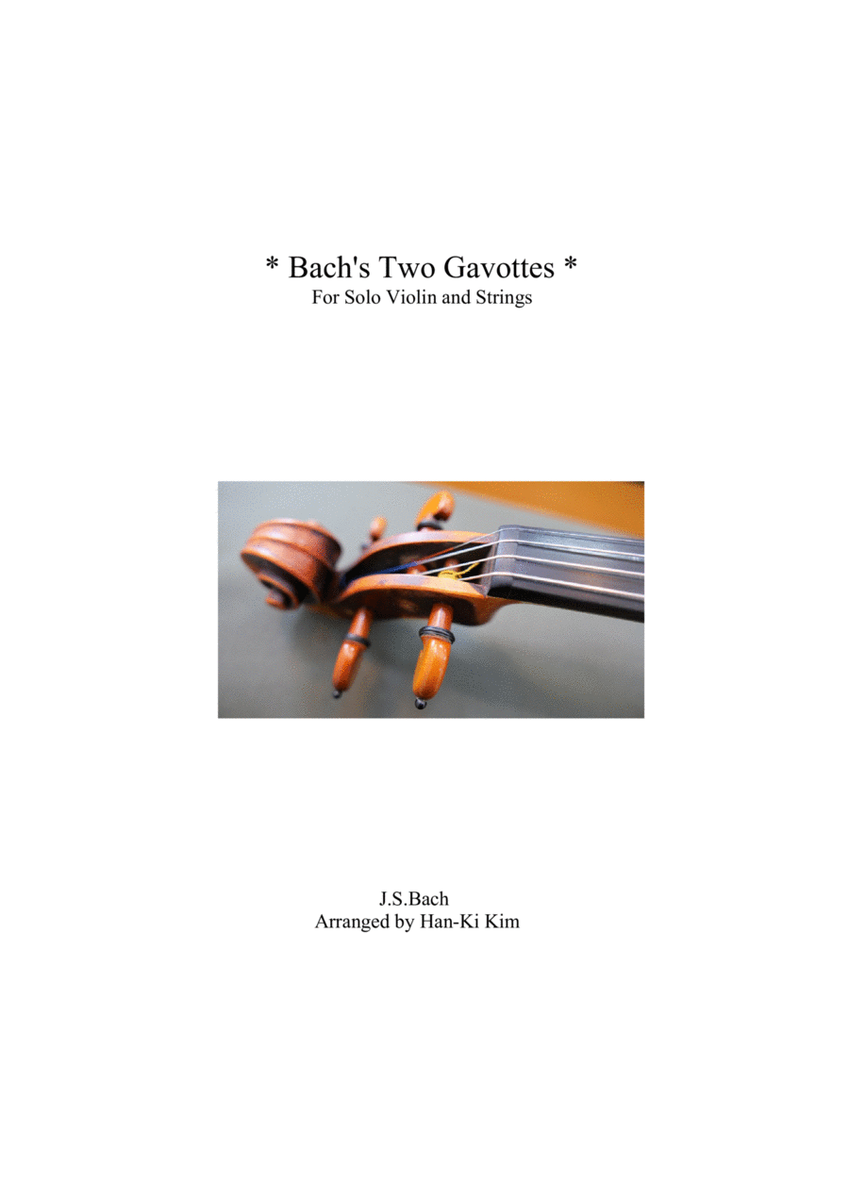 Bach Two Gavottes (For Solo Violin and Strings) image number null