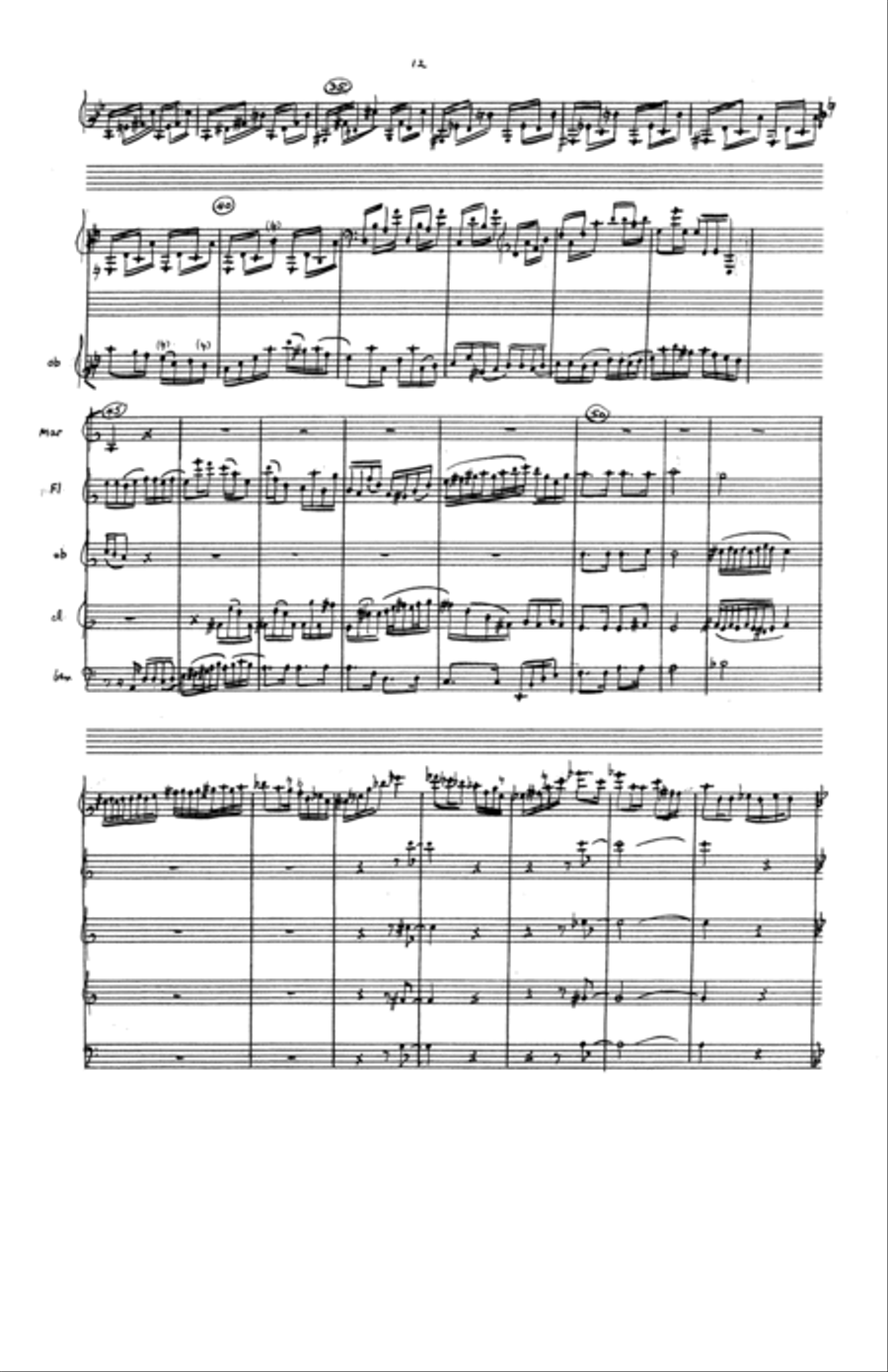 Quintet for Marimba and Winds Bassoon scores gallery preview page 6