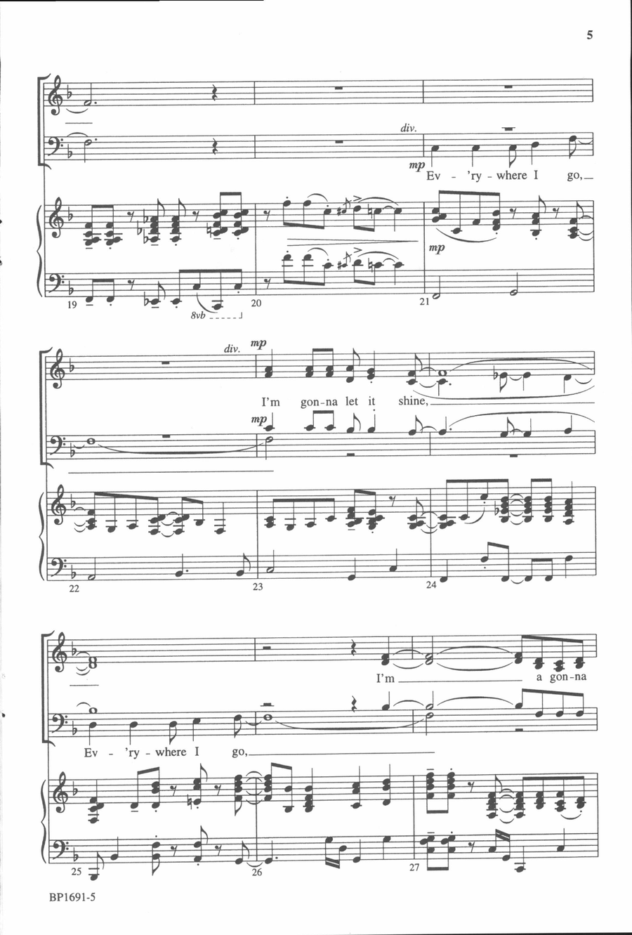 This Little Light of Mine - SATB 4-Part scores gallery preview page 4