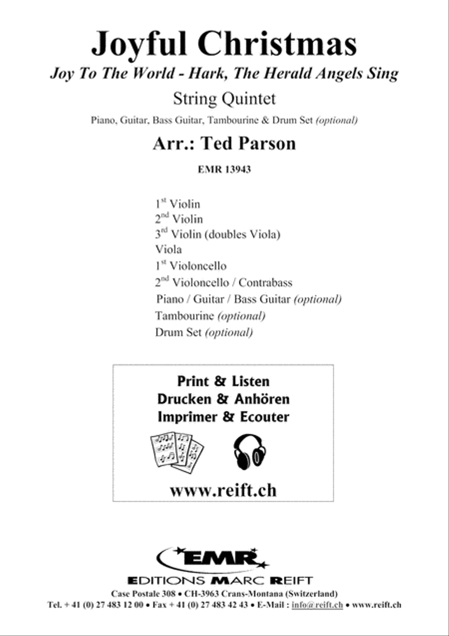 Joyful Christmas String Quintet scores gallery preview page 2