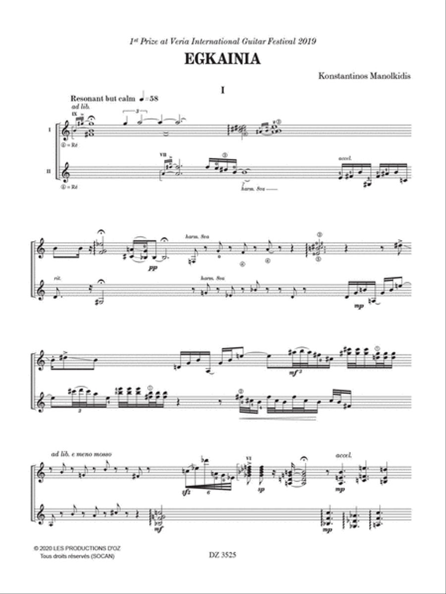 2019 Guitar duo Composition Prized Works Classical Guitar scores gallery preview page 2