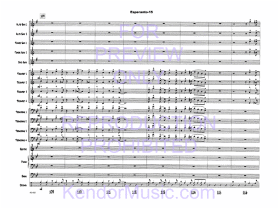 Esperanto Esperanto Jazz Ensemble scores gallery preview page 18