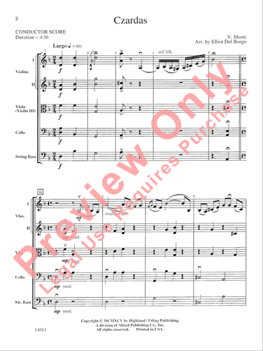 Czardas Czardas String Orchestra scores gallery preview page 3