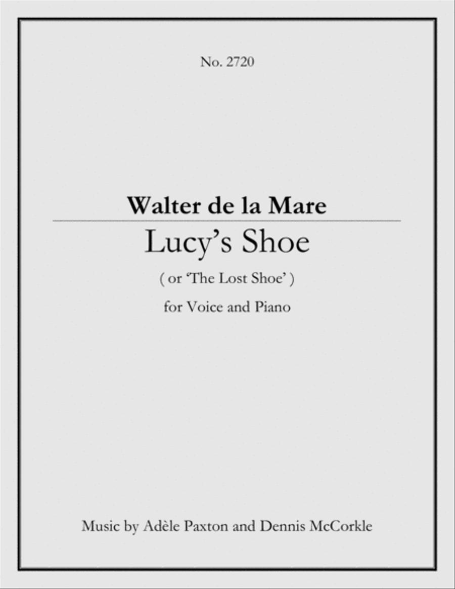 Lucy's Shoe ( or 'The Lost Shoe' ) - An Original Song Setting of Walter de la Mare's Poetry for VOIC Small Ensemble scores gallery preview page 1