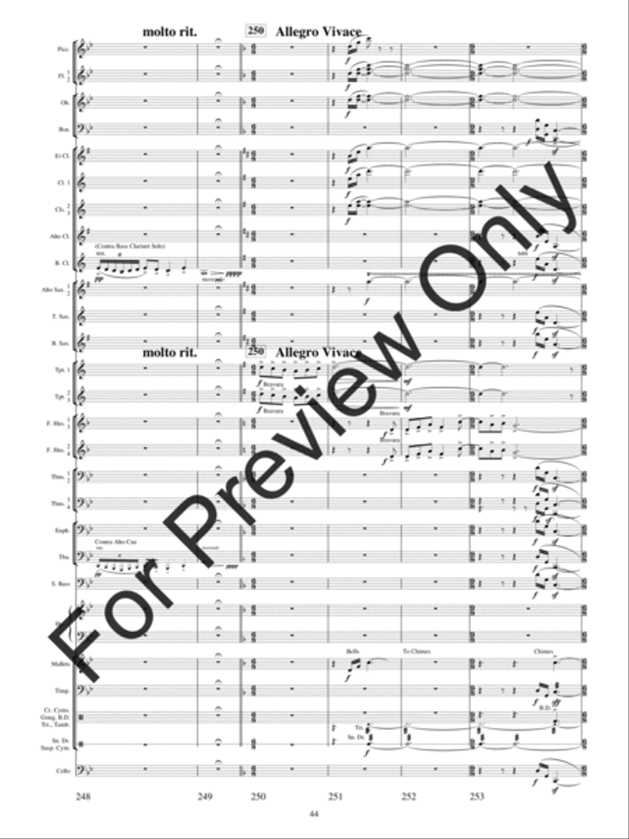 Festival Variations Concert Band scores gallery preview page 47