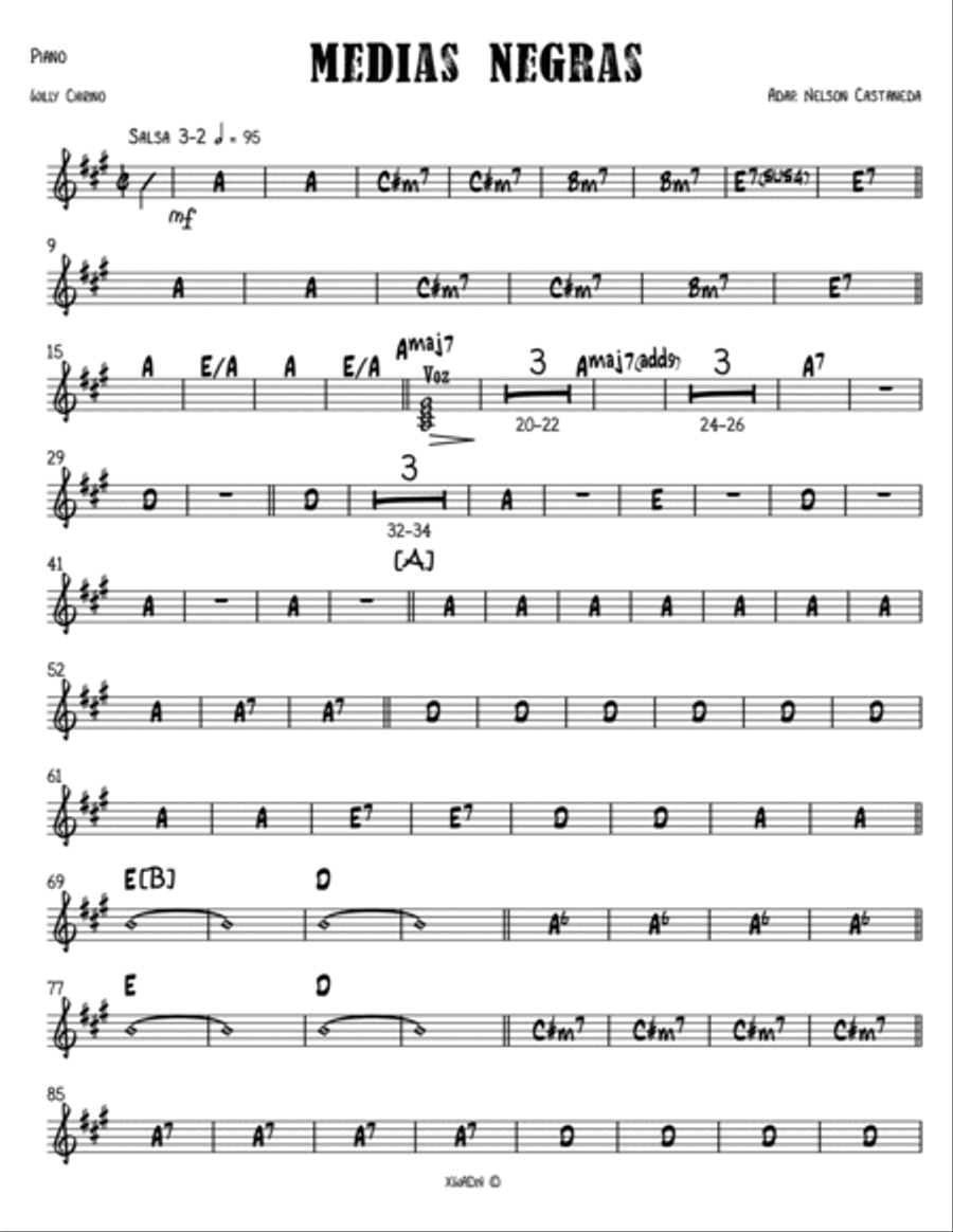 MEDIAS NEGRAS MEDIAS NEGRAS Jazz Ensemble scores gallery preview page 6