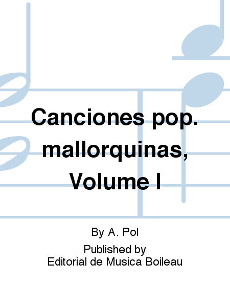 Canciones pop. mallorquinas, Volume I