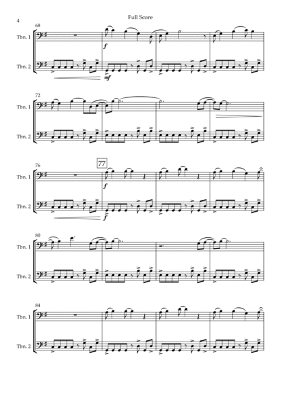 Without You Trombone Duet scores gallery preview page 4