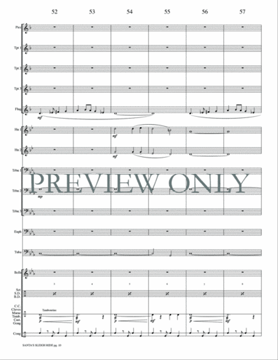 Santa's Sleigh Ride Small Ensemble scores gallery preview page 12