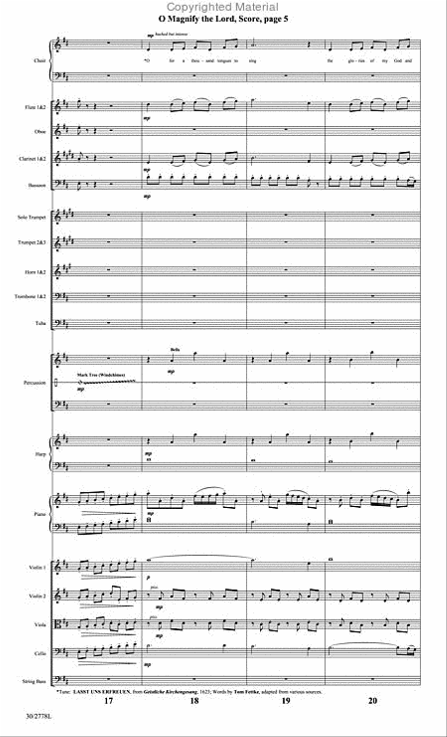 O Magnify the Lord - Orchestral Score and CD with Printable Parts Choir scores gallery preview page 6
