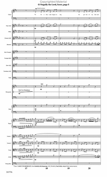 O Magnify the Lord - Orchestral Score and CD with Printable Parts