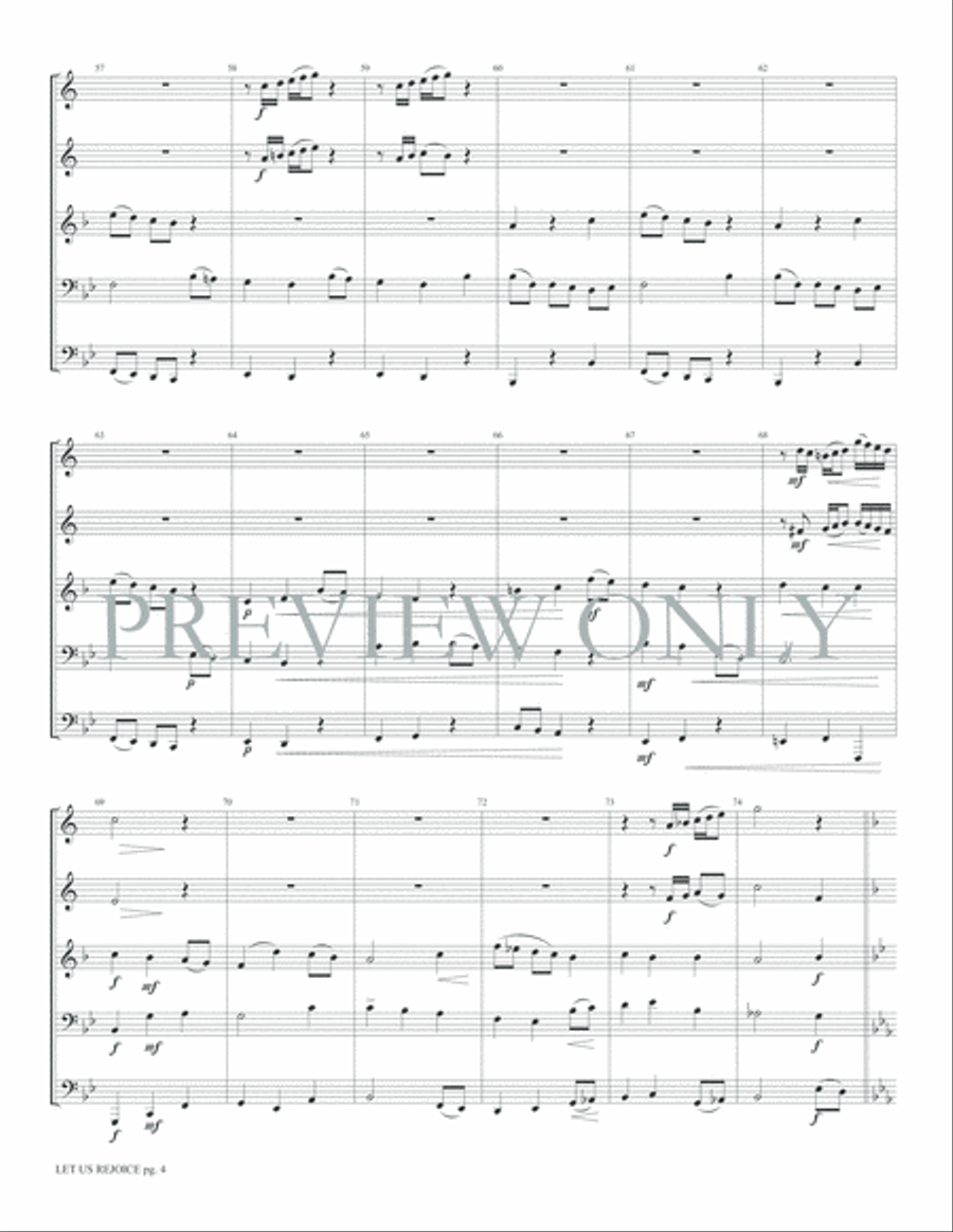 Let Us Rejoice Brass Ensemble scores gallery preview page 6