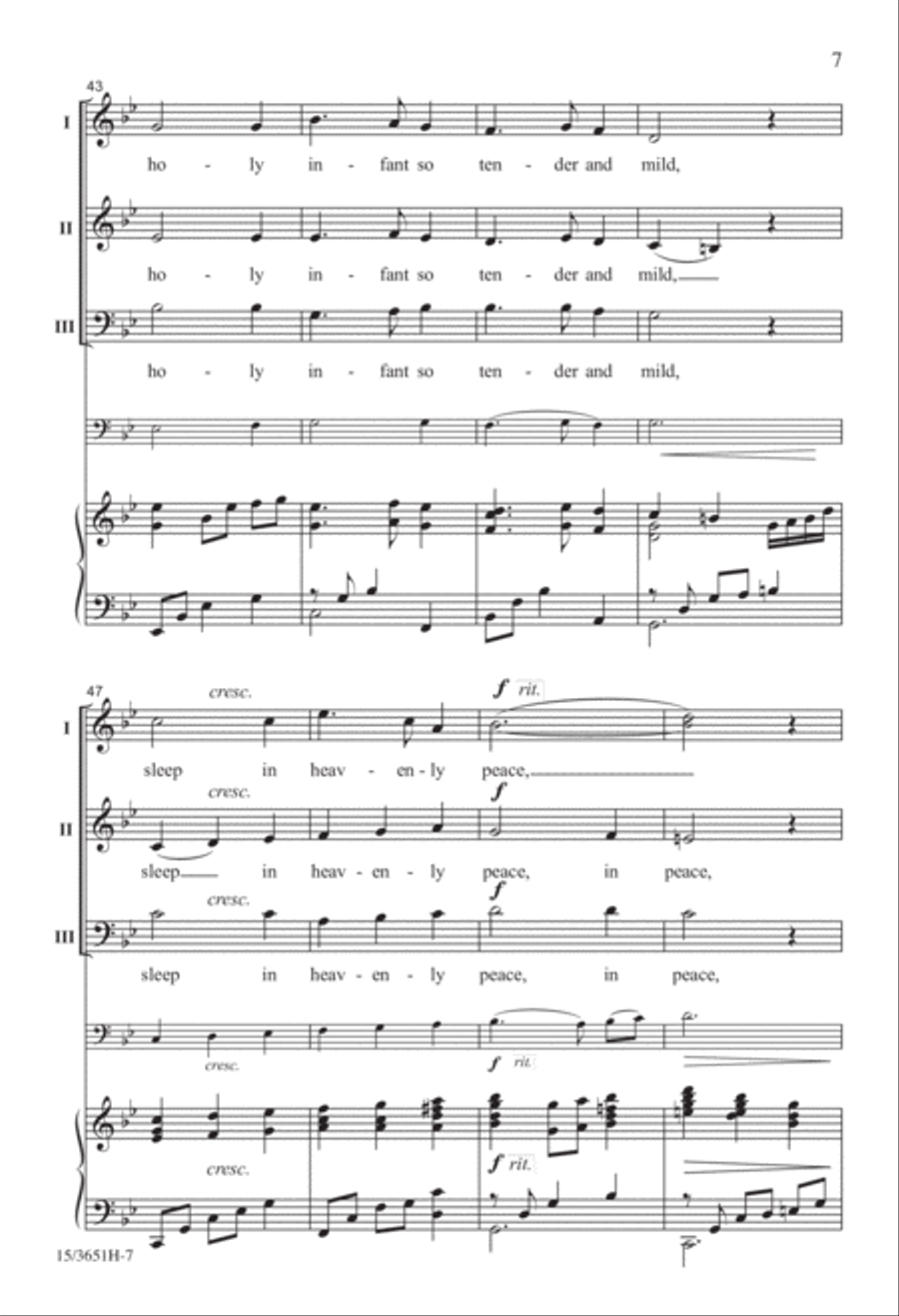 All On a Silent Night 3-Part scores gallery preview page 7