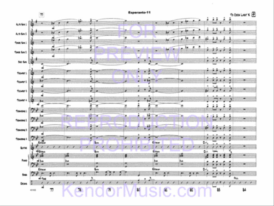 Esperanto Esperanto Jazz Ensemble scores gallery preview page 14