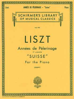 Book cover for Annee De Pelerinage - Book 1: "Suisse"