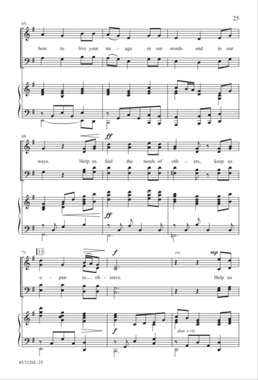 Prayers for the Nations 4-Part scores gallery preview page 26