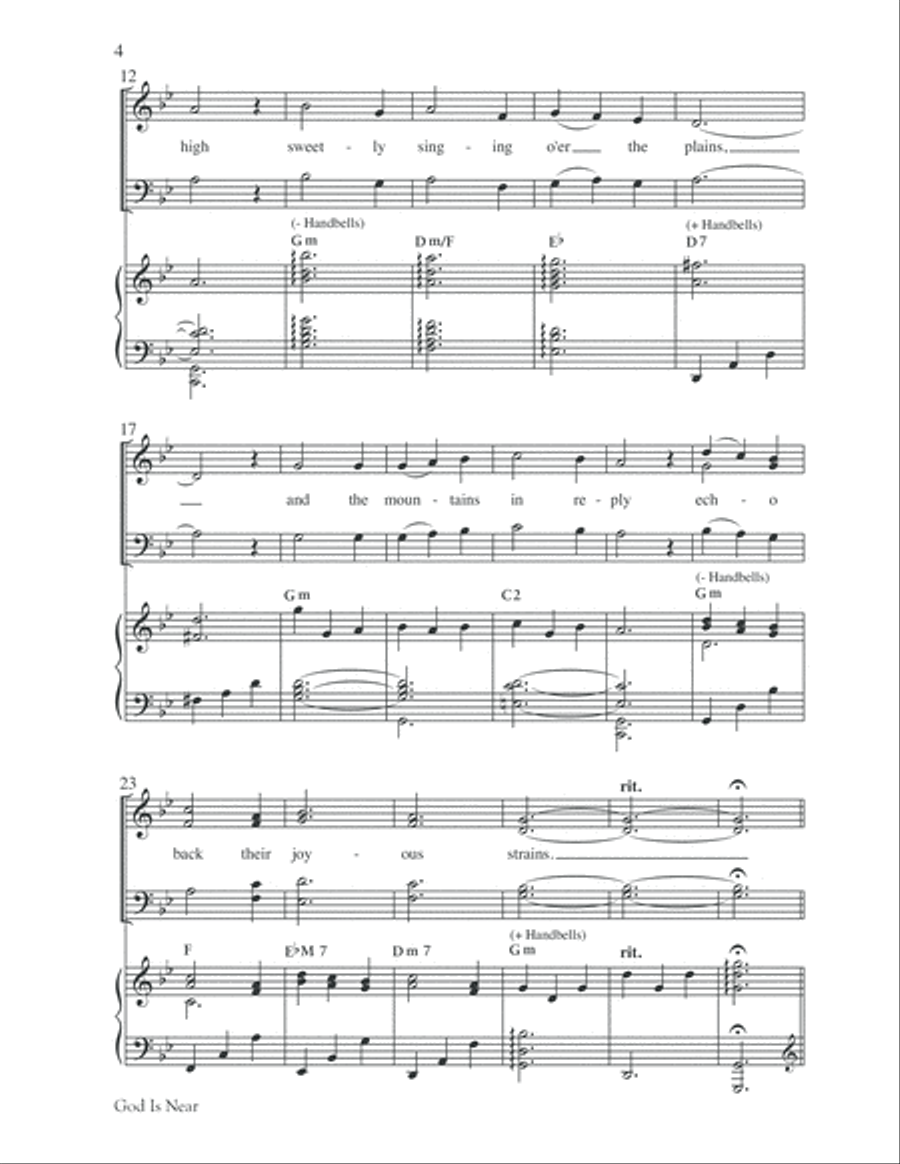 God Is Near (A Candle Lighting Ceremony for Advent) 4-Part scores gallery preview page 4