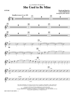 She Used To Be Mine (from Waitress the Musical) (arr. Mac Huff) - Guitar