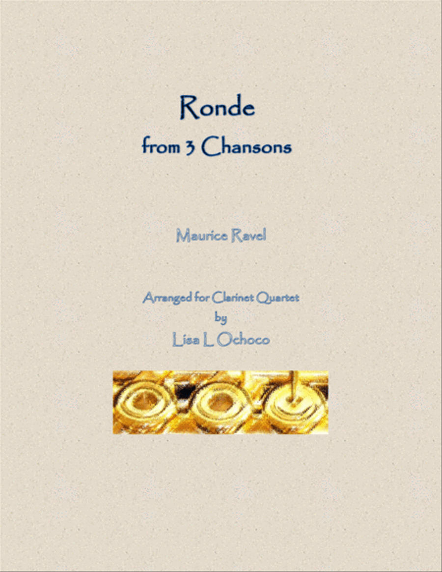 Ronde from 3 Chansons for Clarinet Quartet Clarinet Quartet scores gallery preview page 1