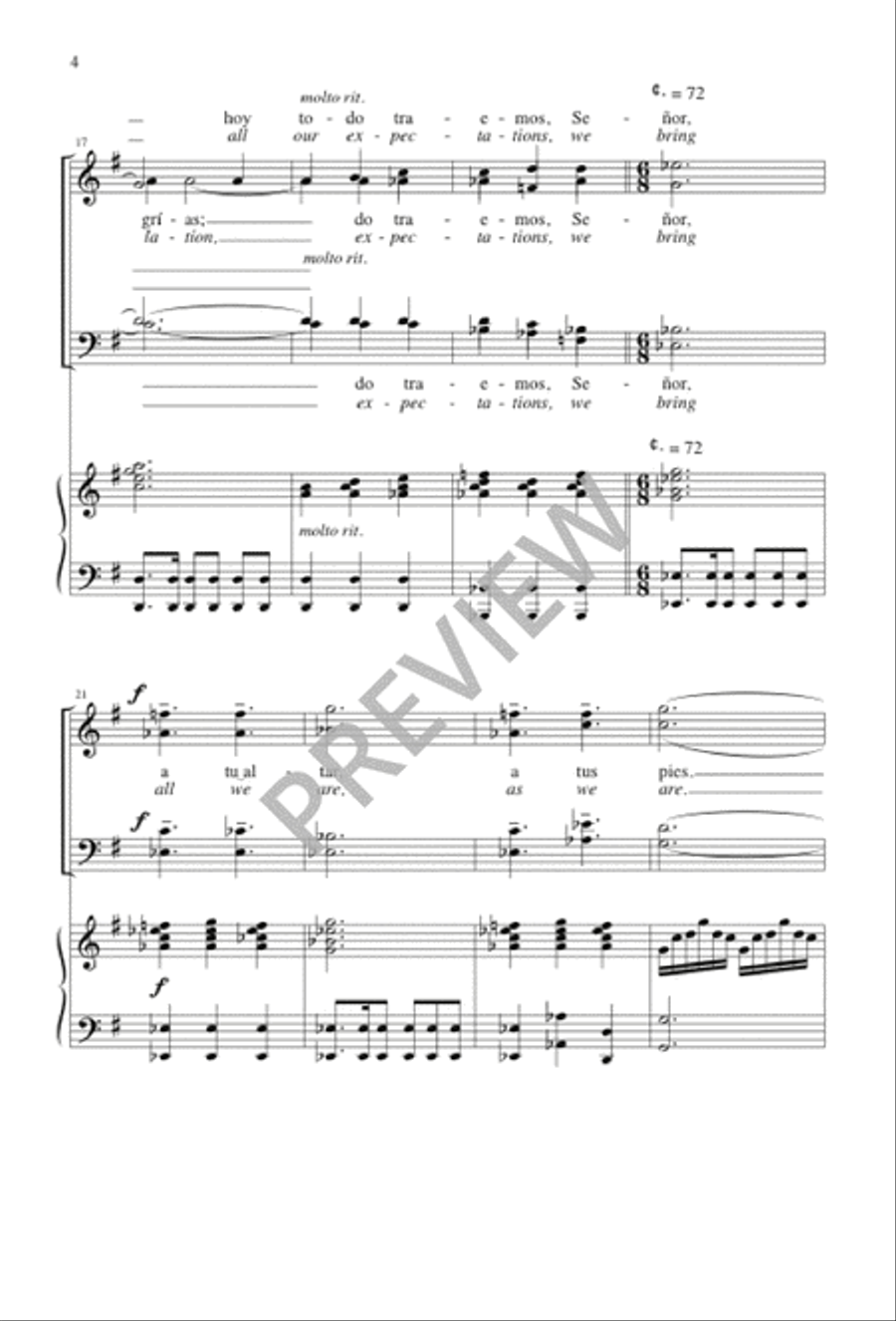 Te Ofrecemos Padre Nuestro / Let Us Offer to the Father 4-Part scores gallery preview page 5