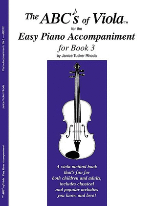 Book cover for The ABC's of Viola, Book 3 - Easy Piano Accompaniment