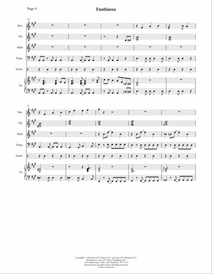 Footloose Percussion Ensemble scores gallery preview page 6